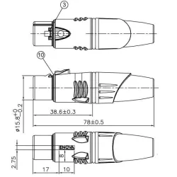 10 Metre XLR - XLR Kablo (Enova Konnektör + Maxon Mxa 22 Summit Kablo) - 6