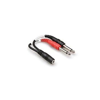 3.5 mm. TRS (F) - Dual 1/4'' TS (M) Stereo Breakout Kablo (YMP-434) - Hosa