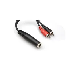 1-4'' TRS (F) <-> Dual RCA (M) Stereo Breakout kablo YPR-257 - Hosa
