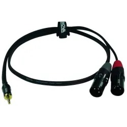 3 m 3.5 mm Erkek - Erkek XLR x2 Kablo EC-A3-PSMXLM-3 - 2