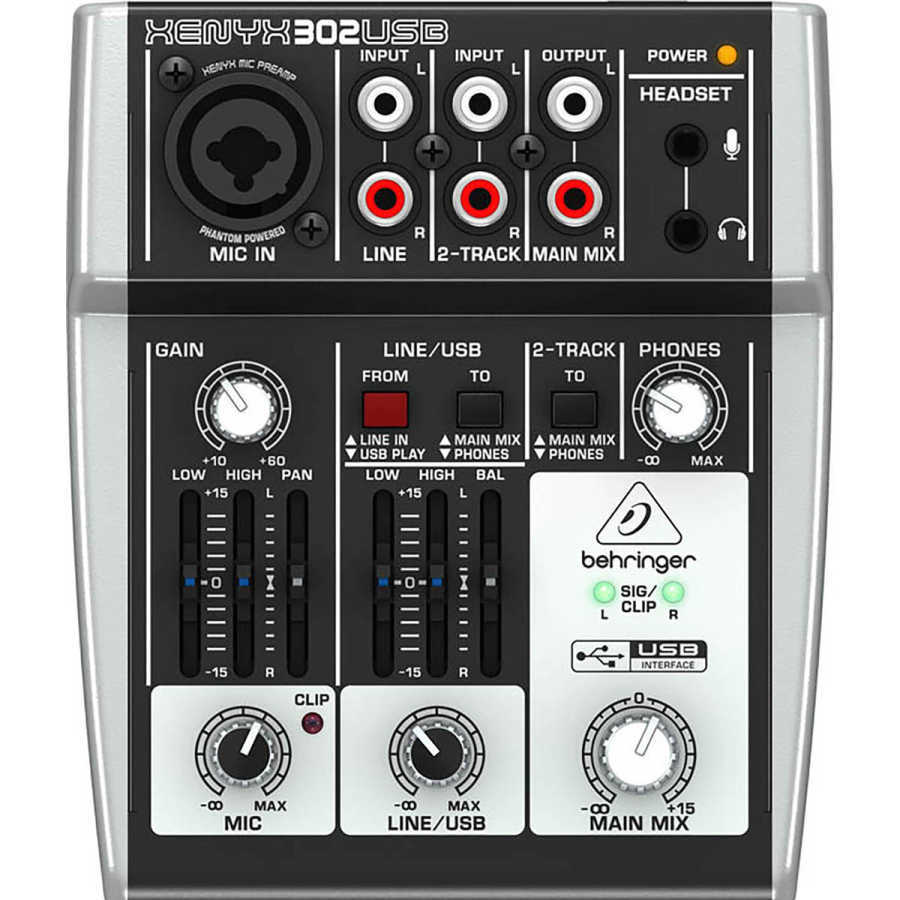 Xenyx 302USB 5 Kanal USB Ses Kartlı Stüdyo Mikseri