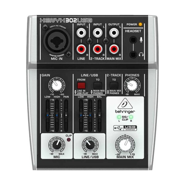 Xenyx 302USB 2 Kanal USB Ses Kartlı Stüdyo Mikseri - Behringer