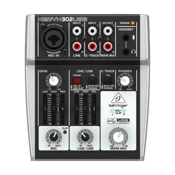 Xenyx 302USB 2 Kanal USB Ses Kartlı Stüdyo Mikseri - Behringer