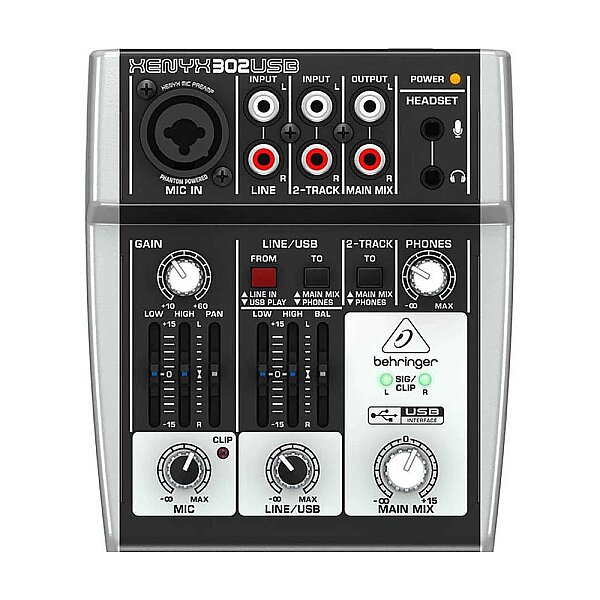 Xenyx 302USB 2 Kanal USB Ses Kartlı Stüdyo Mikseri - 1
