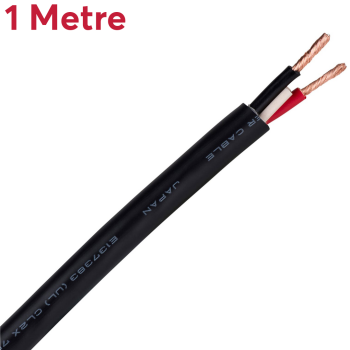 3103-00 High Definition Professional Hi-Fi Speaker Cable, 2x 4,0 mm² | Black 1mt - Mogami