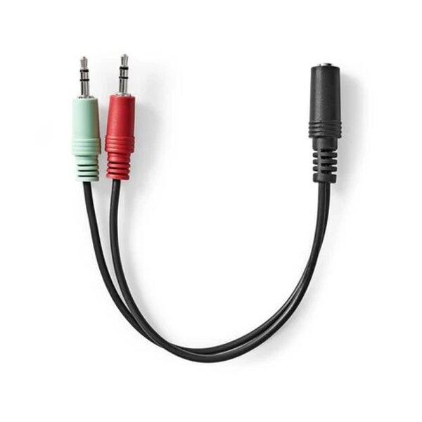3.5 mm Dişi - 2x 3.5 mm Erkek 0.12m Çevirici - Nedis Cable