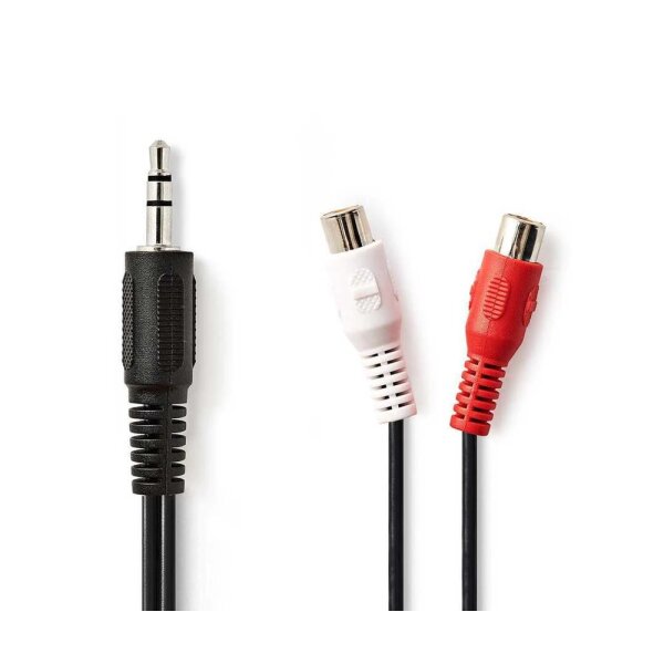 3.5 mm Erkek - 2x RCA Dişi 0.20 Stereo Kablo - Nedis Cable