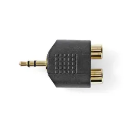 3,5 mm Erkek - 2x RCA Dişi Altın Kaplama Stereo Çevirici - Nedis Cable