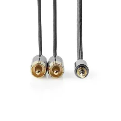 Stereo Ses Kablosu (3.5 mm Erkek - 2x RCA Erkek) - 3