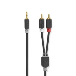3.5 mm Erkek - 2x RCA Erkek Kablo 2m - Nedis Cable