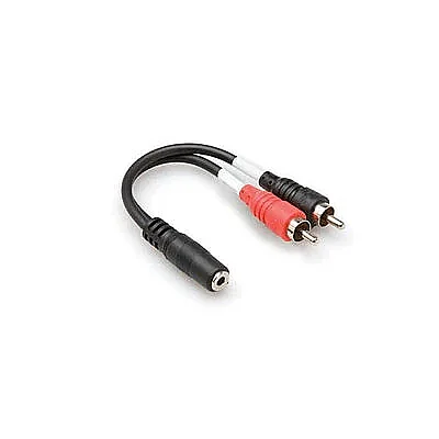 3.5 mm. TRS (F) <-> Dual RCA (M) Stereo Breakout kablo YMR-197 - 1