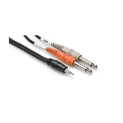 3.5 mm. TRS (M) <-> Dual 1-4'' TS (M) Stereo Breakout kablo, 90 cm. CMP-153 - 1