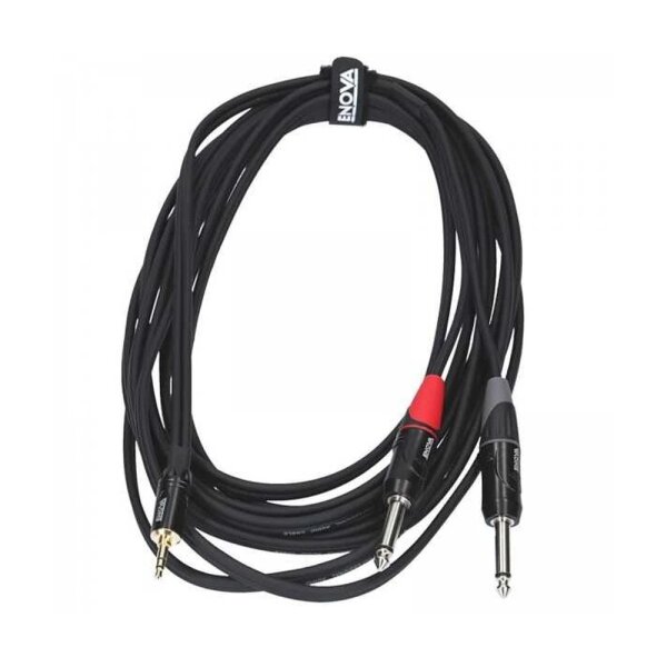 3.5mm to TS - Çift 6.3mm 1 Metre Kablo (EC-A3-PSMPLM-1) - ENOVA