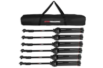 6-Pack of Mic Stands with Carry Bag | GFW-MIC-6PACKBG - Gator Frameworks
