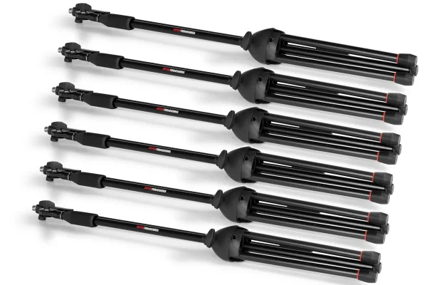 6-Pack of Mic Stands with Carry Bag | GFW-MIC-6PACKBG - 2