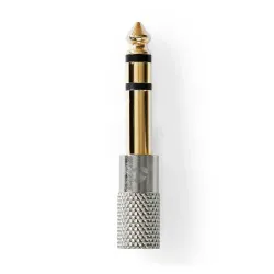 6.35 mm Çivi Erkek - 3.5 mm Dişi Çevirici Adaptör - Nedis Cable