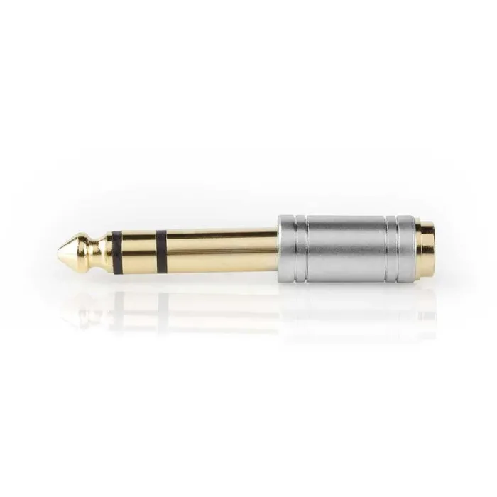 6.35 mm Erkek - 3.5 mm Dişi Altın Kaplama Çevirici Adaptör - 1