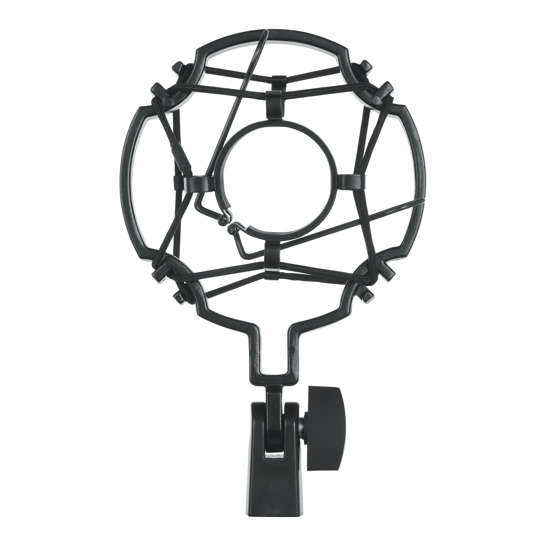 Shock mount'un önden görünümü ve alt bağlantı düğmesi