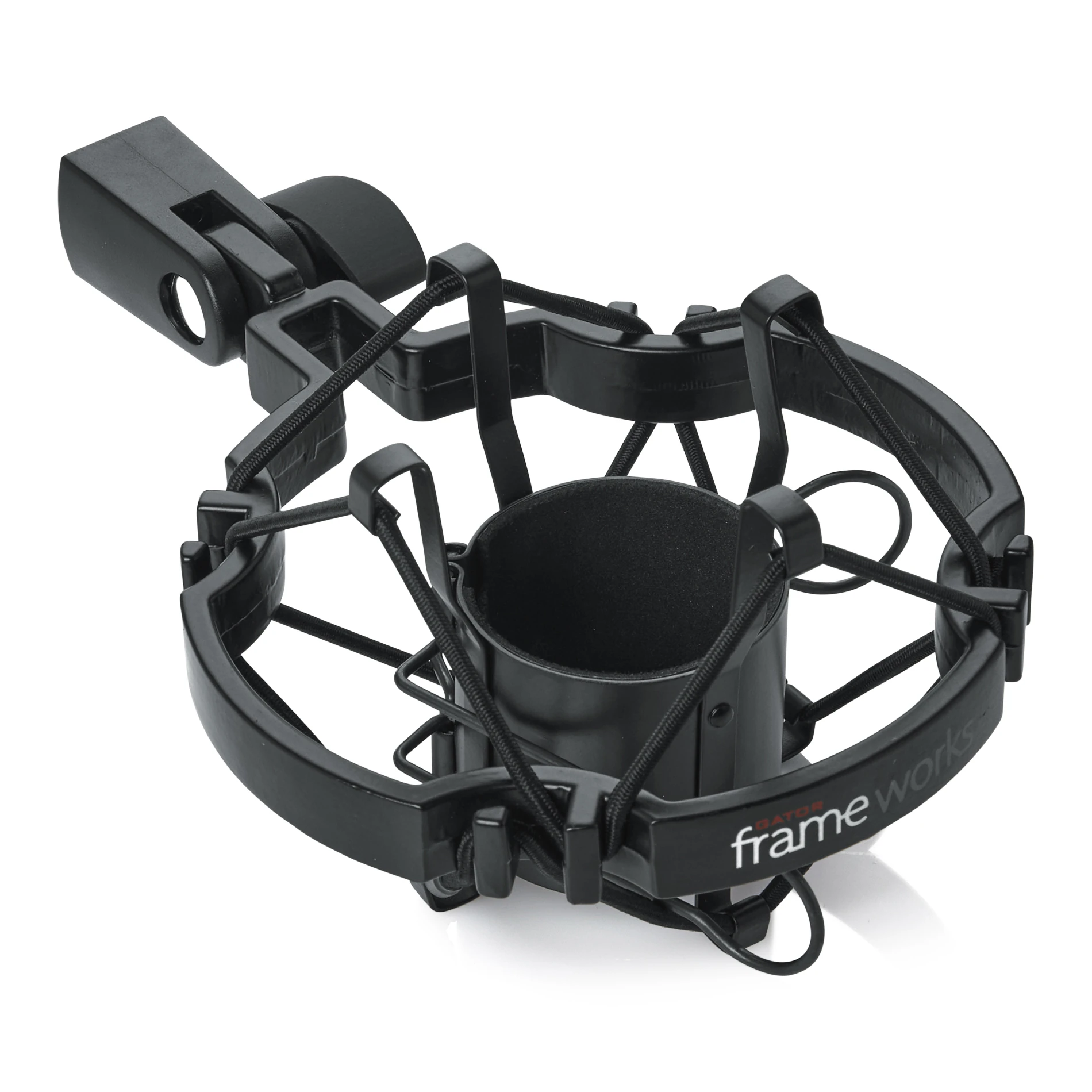 Frameworks logolu 42-48 mm universal shock mount, açılı görünüm