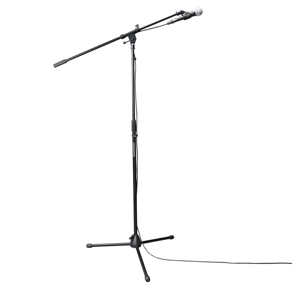 Teleskopik boom kolu açılmış Rok-It tripod mikrofon standı
