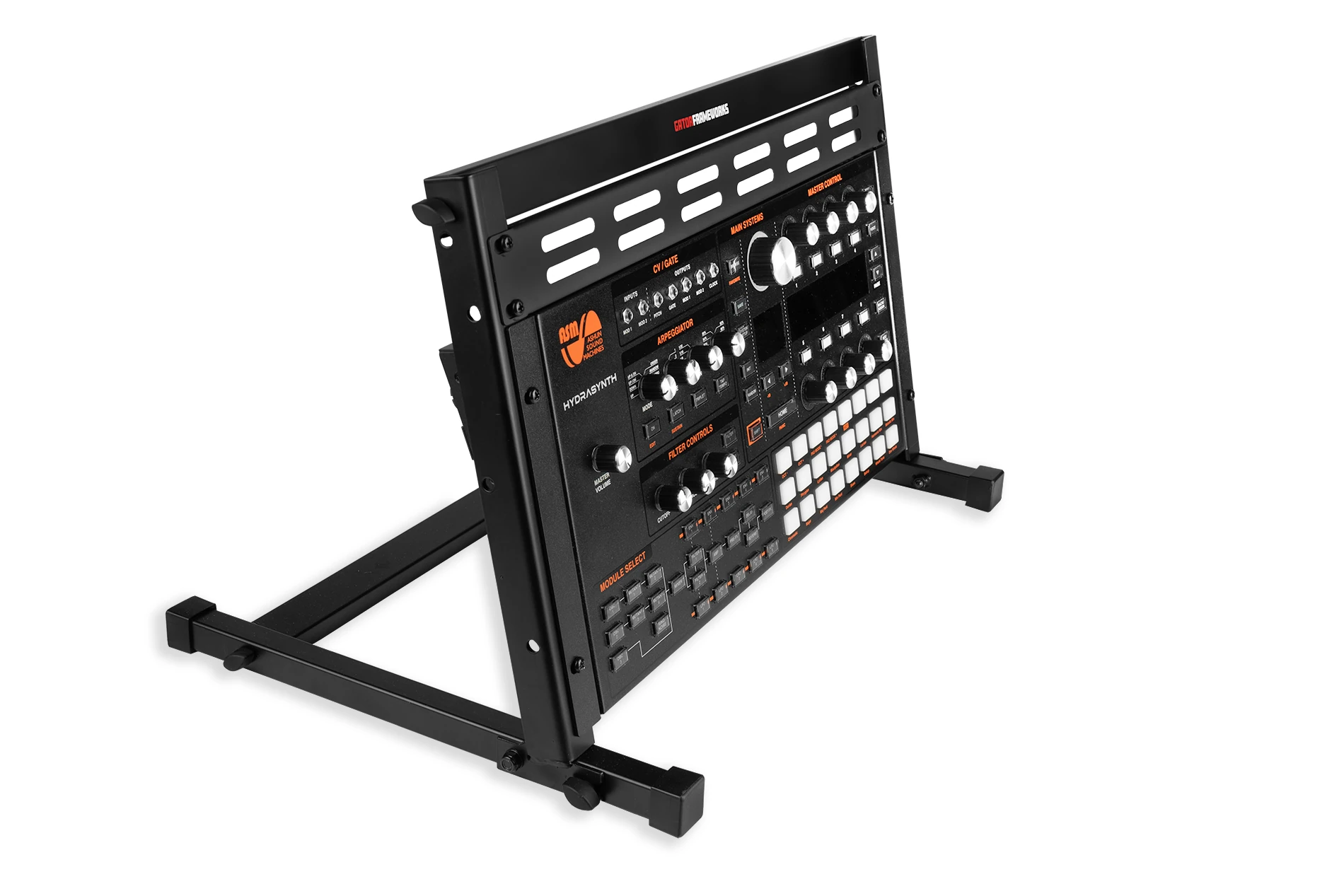 Geriye yatık açıyla ekipman taşıyan 6U masaüstü rack stand