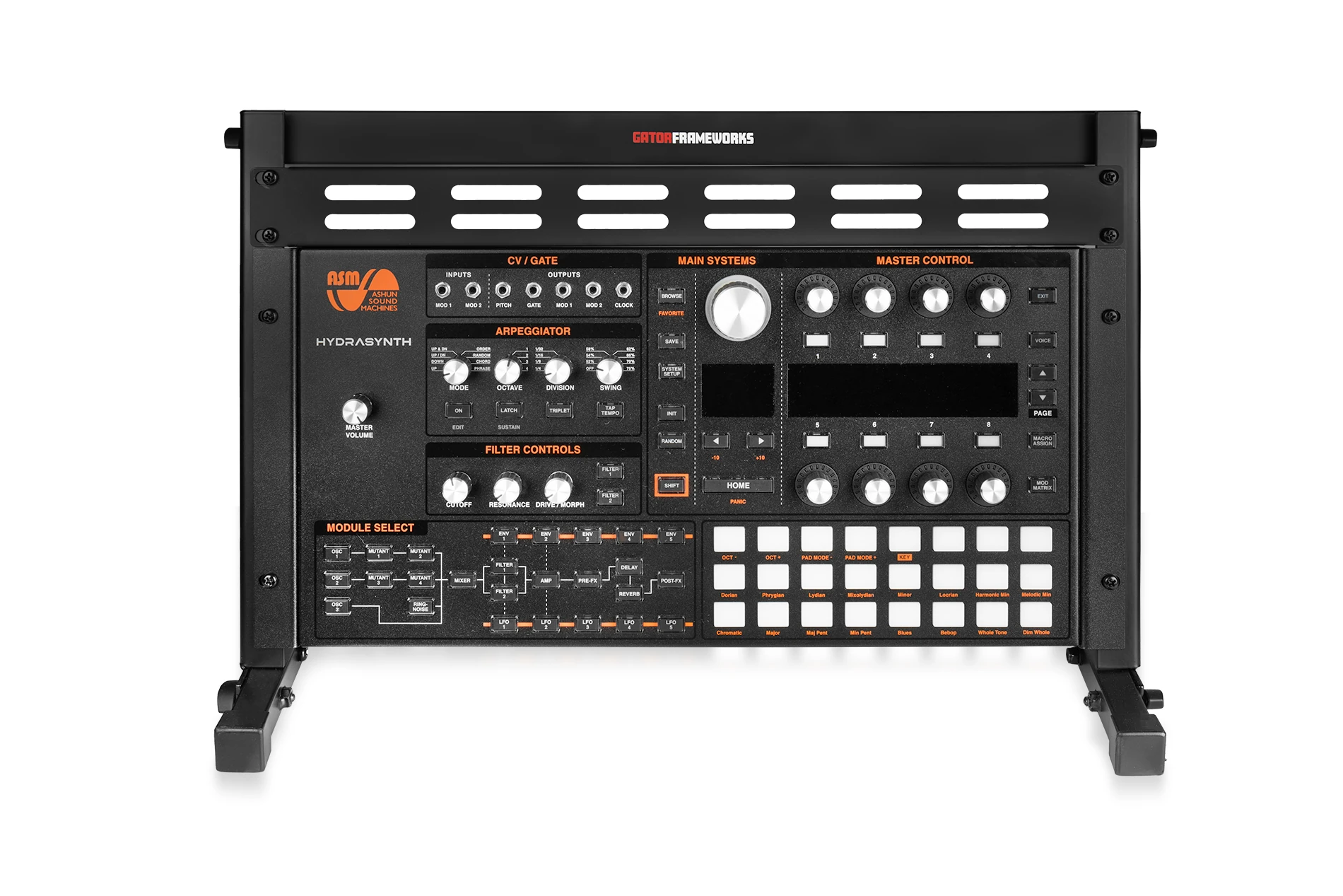 Frameworks 6U masaüstü rack standa monte edilmiş ekipman, önden görünüm