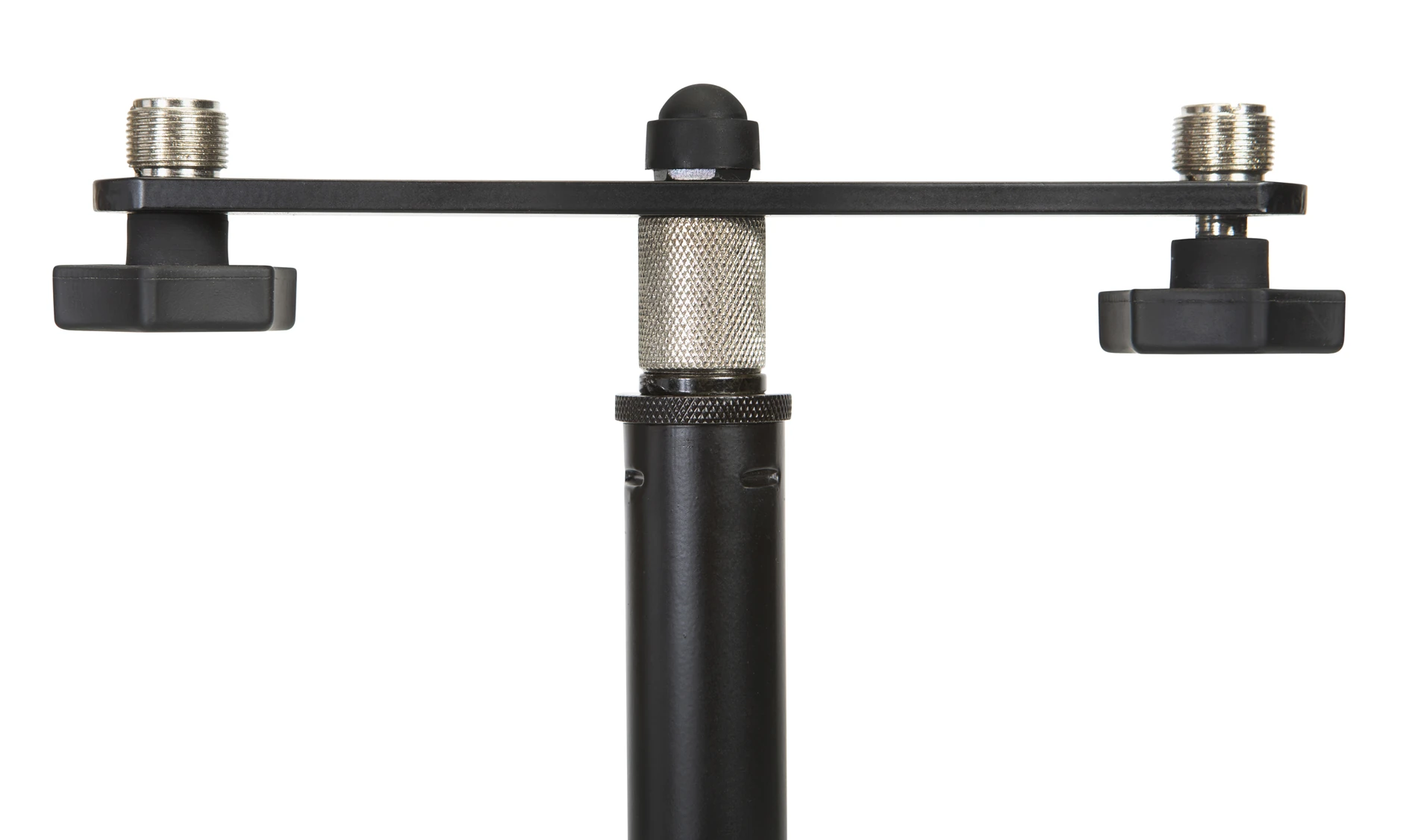 Mikrofon standına vidalanmış Frameworks stereo montaj barı