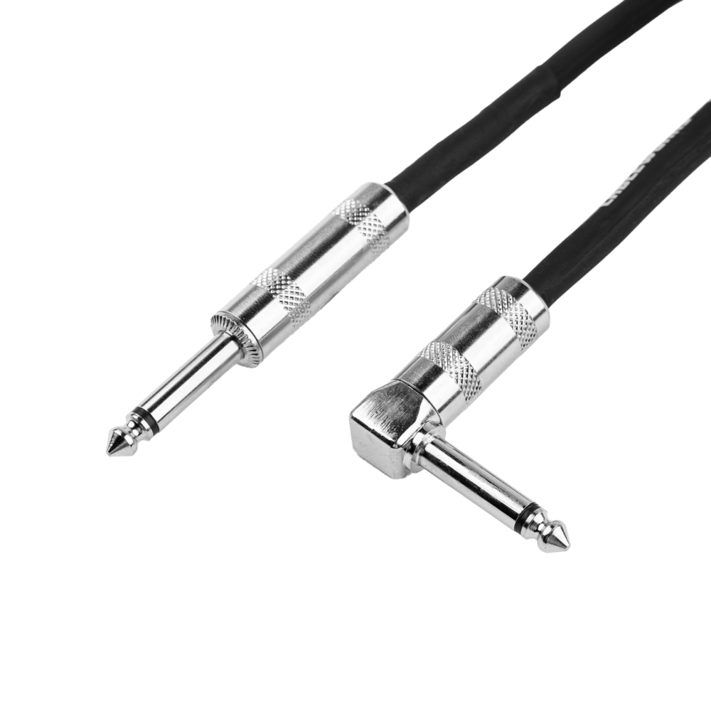 Kablonun düz ve 90° açılı 1/4″ fişleri