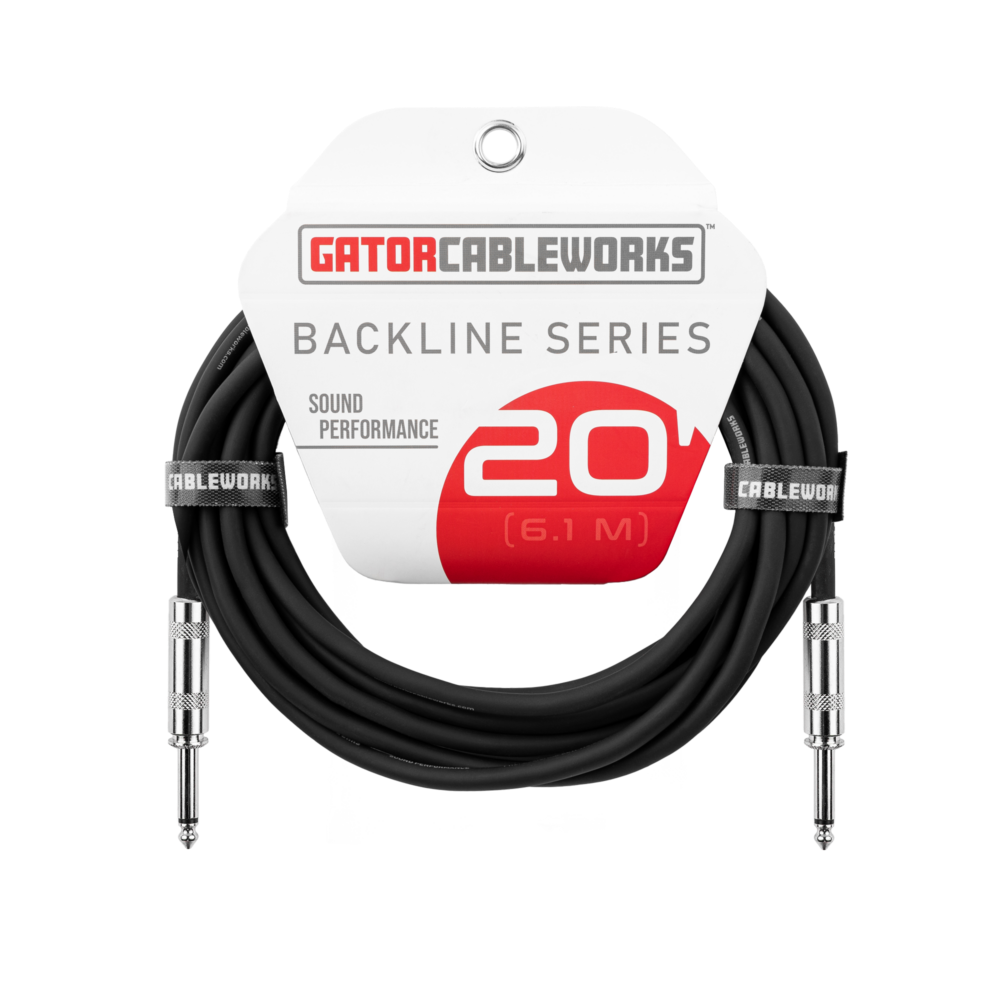 Gator Cableworks Backline Series 20 ft enstrüman kablosu ambalajıyla