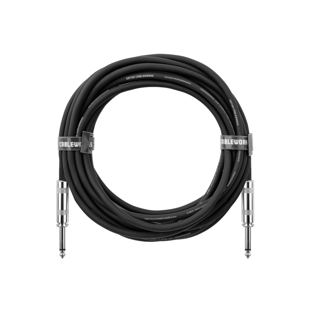 Gator Cableworks Backline Series 20 ft enstrüman kablosu, sarılı halde