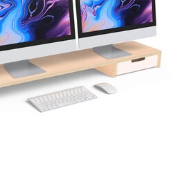 Eyes 9 Dual AIO Wireless Charging and Hub Station Dual Monitor Stand White