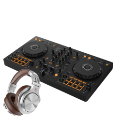 DDJ-FLX4 2 Kanal DJ Controller ve OneOdio A71 Kulaküstü Stüdyo Kulaklığı