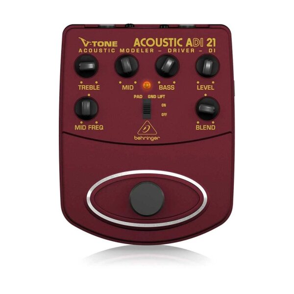 ADI21 V-Tone Profesyonel Akustik Gitar İçin Pedallı Preamfi DI-BOX - Behringer
