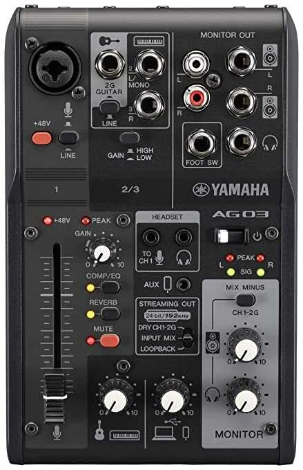 Yamaha AG 03 MK2 3 Kanallı Usb Mikser (Siyah) AG Series Sesçi Baba