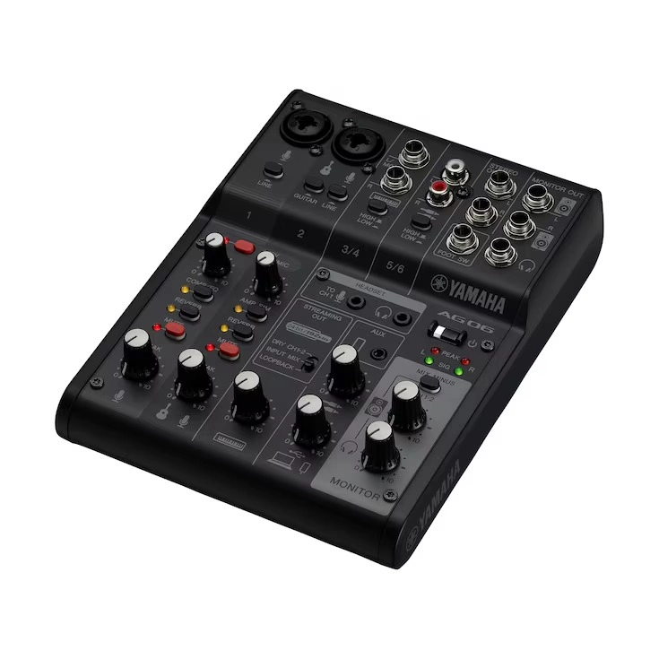 Yamaha AG 06 MK2 / 6 Kanallı Usb Mikser (Siyah) AG Series Sesçi