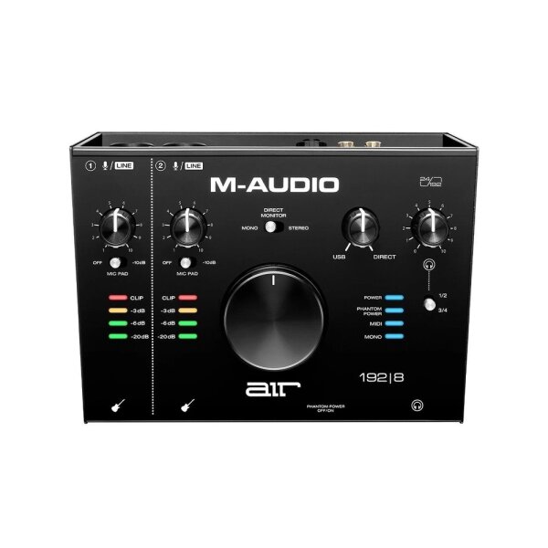 AIR 192-8 | 2-giriş / 4-çıkış / 24-bit-192 kHz / +48 V mikrofon / MIDI / Enstrüman Girişli Yeni Nesil Ses Kartı - M-Audio