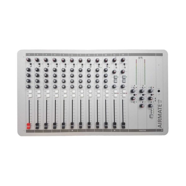 Airmate-USB 12 ch. triple input radio On-Air / Production console with 2x USB and 1x Telco, 1x Bluetooth - D&R Electronica