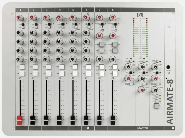 Airmate-USB 8 ch. triple input radio On-Air / Production console with 2x USB and 2x Bluetooth - 1