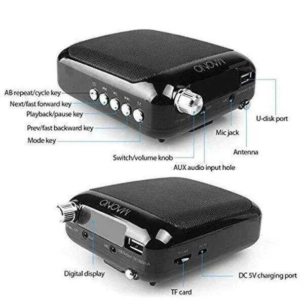 AU-C01 Taşınabilir Headset Mikrofon-Hoparlör Seti - 3