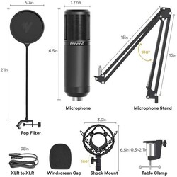 AU-PM320S Condenser Mikrofon Kayıt Seti - Thumbnail