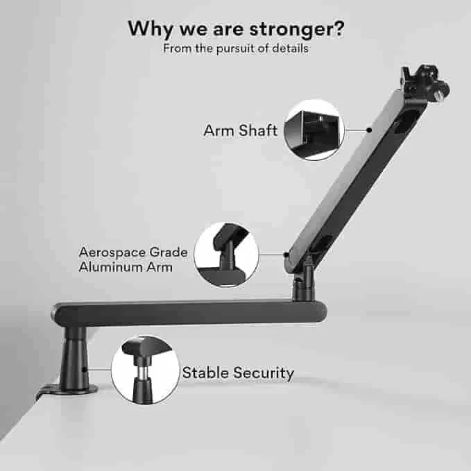 BA92 Mikrofon Süspansiyonlu Arm Stand - 4
