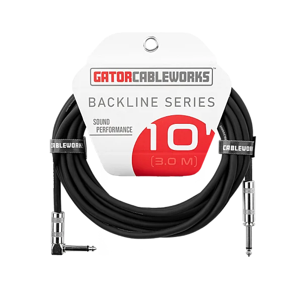 Düz - 90° Açılı Enstrüman Kablosu | Backline Serisi 3,05 m (10 ft) | GCWB-INS-10RA - 1