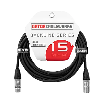 XLR Erkek - XLR Dişi Mikrofon Kablosu | Backline Serisi 4,57 m (15 ft) | GCWB-XLR-15 - Gator Frameworks