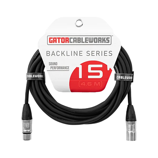 XLR Erkek - XLR Dişi Mikrofon Kablosu | Backline Serisi 4,57 m (15 ft) | GCWB-XLR-15 - 1
