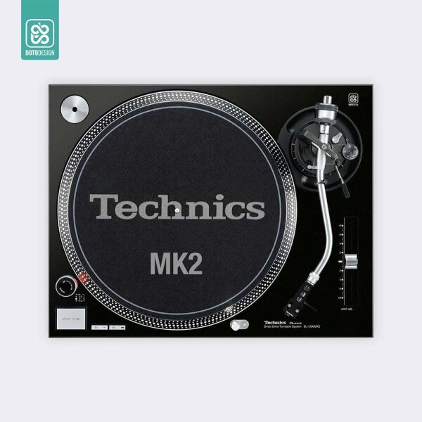 Skin Technics SL-1200 / 1210 MK2 Pikap - Koruyucu Sticker - Siyah - 1