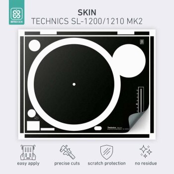 Skin Technics SL-1200 / 1210 MK2 Pikap - Koruyucu Sticker - Siyah - 2