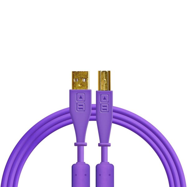Chroma Cables USB-A to B - 1.5mt | Straight Purple - DJ TechTools
