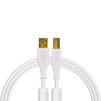 Chroma Cables USB-A to B - 1.5mt | Straight White - DJ TechTools