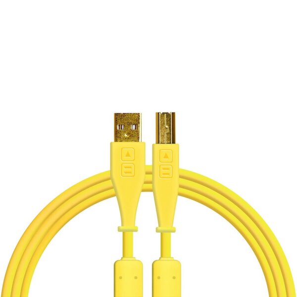 Chroma Cables USB-A to B - 1.5mt | Straight Yellow - DJ TechTools