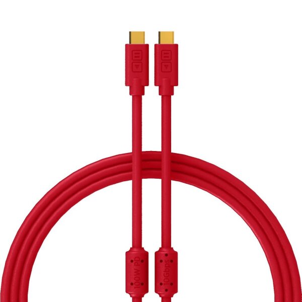 Chroma Cables USB-C to C - 1mt | Red - DJ TechTools